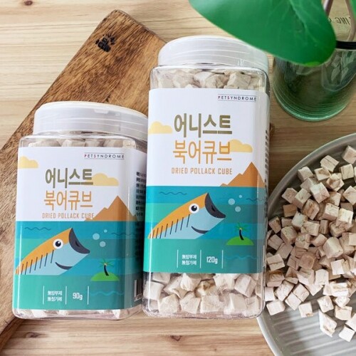 펫도매,어니스트 동결건조 북어 120g (원형통)