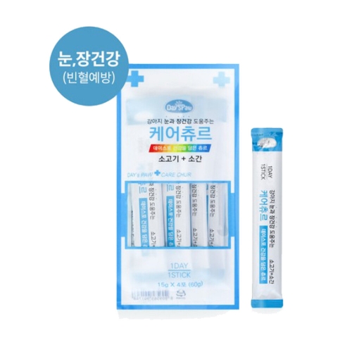 펫도매,데이스포 강아지 케어츄르 오리&닭고기(관절건강) 4P