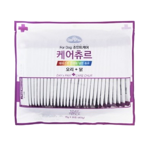 펫도매,데이스포 강아지 케어츄르 오리&닭고기(관절건강) 30P