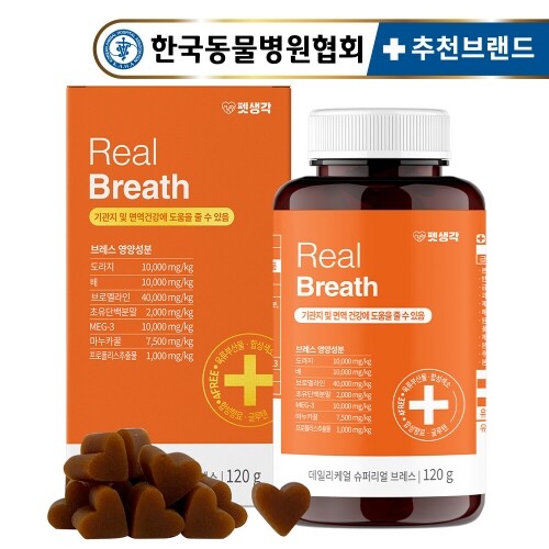 펫도매,【매장】[펫생각]2개월분 강아지 기관지 영양제 데일리케얼 리얼 배도라지 기침 협착증 120g