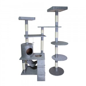 [레츠펫] 캣타워 LP-900 그레이 높이 :158cm  / 넓이 115cm