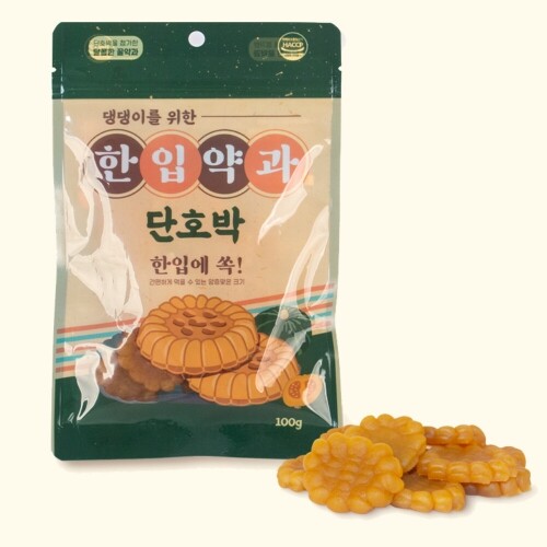 펫도매,우프니 한입약과 단호박 100g 비건간식