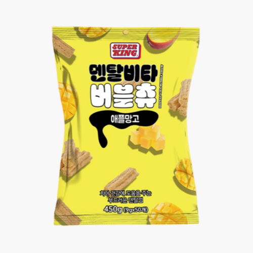 펫도매,[와직스] 슈퍼킹 덴탈비타 버블츄 애플망고 (450g/9gx50개입)