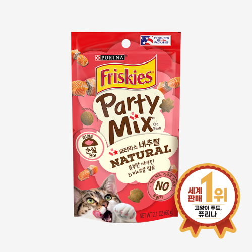펫도매,퓨리나 프리스키 파티믹스 내추럴 연어 60g