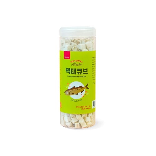 펫도매,페디칼 네츄럴 알래스카 동결건조 트릿 먹태큐브 120g