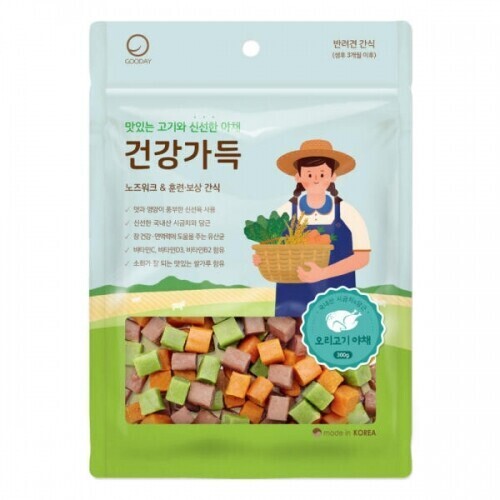 펫도매,[임박할인! 25년5월12일] [건강가득] 오리고기 야채 (300g)