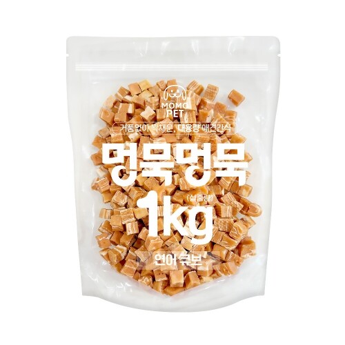 펫도매,【매장】멍묵멍묵 마블링 대용량 간식(1kg/연어큐브)