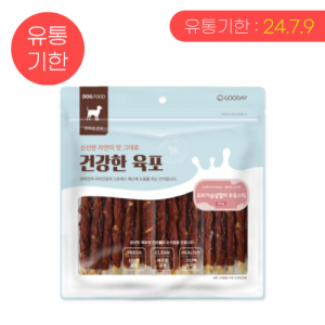 [건강한육포] 오리가슴살말이 우유스틱 (300g)