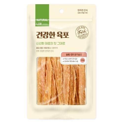 펫도매,GD[굿데이] 네츄럴랩 건강한육포 슬림 건조 닭가슴살 (100g)