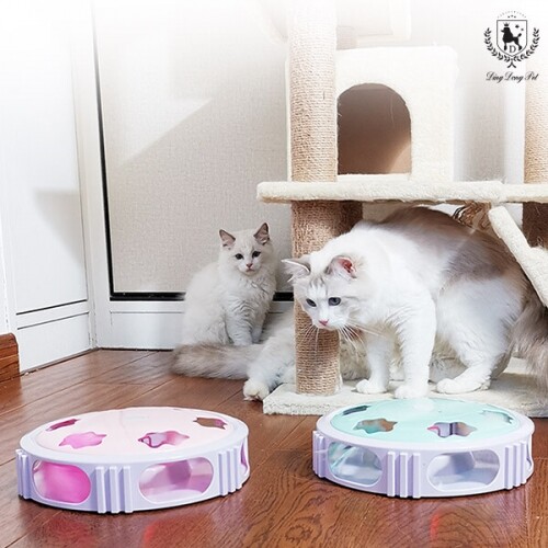 펫도매,[딩동펫] 반려동물 고양이 자동장난감 뱅뱅이 (핑크)