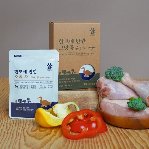 펫도매,한코에반한 오리 보양죽 (60g 5개입)