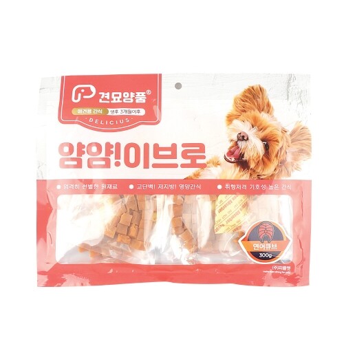 펫도매,할인! [견묘양품] 얌얌이브로_연어큐브 (300g)