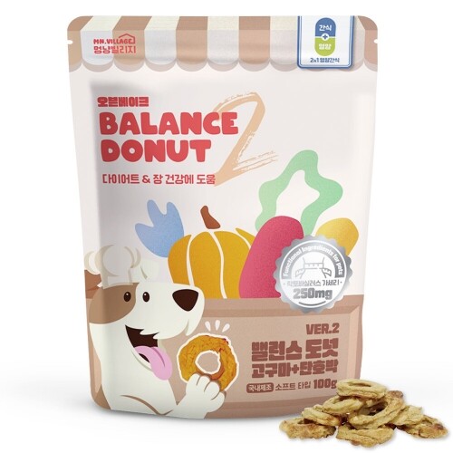 펫도매,멍냥빌리지 밸런스도넛 고구마 단호박 100g