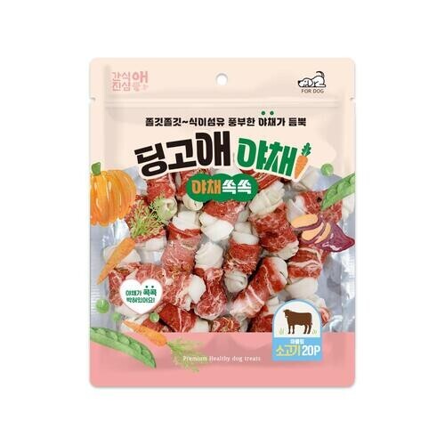 펫도매,딩고애야채 야채쏙쏙 마블링 본 S 20P / 240g 4종