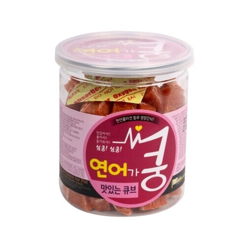 펫도매,연어가 쿵 맛있는 큐브 200g
