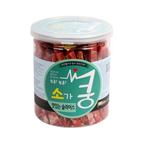 펫도매,소가 쿵 맛있는 슬라이스 200g