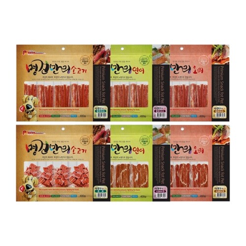 펫도매,명견만리 소고기/연어/오리고기 400g