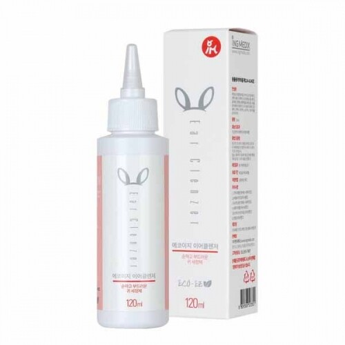 펫도매,♠[에코이지] 이어클렌저 120ml 1+1행사(유통25년12월26일) 강아지 고양이 겸용