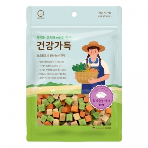 펫도매,[임박할인! 25년2월1일] [건강가득] 닭가슴살 야채 (300g)