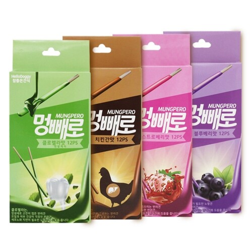 펫도매,참좋은간식-멍빼로 블루베리 12p