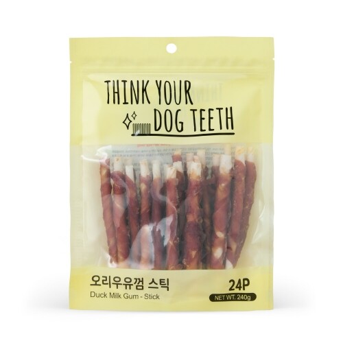 [Think your dog teeth] 오리딩고/우유껌스틱 (24p) x 5개