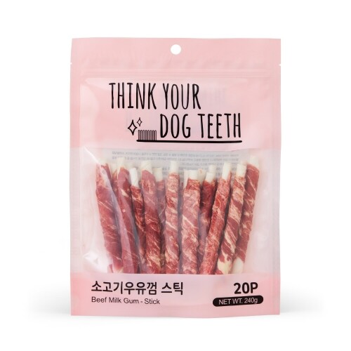 [Think your dog teeth] 소고기딩고 우유껌스틱 (20px5개 묶음)