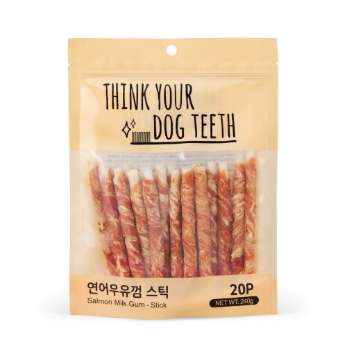 [Think your dog teeth] 연어딩고 우유껌스틱 (20px5개 묶음)
