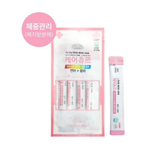 펫도매,데이스포 강아지 케어츄르 연어&황태(체중관리) 4P