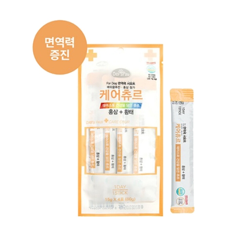 펫도매,데이스포 강아지 케어츄르 홍삼&황태(면역력) 4P