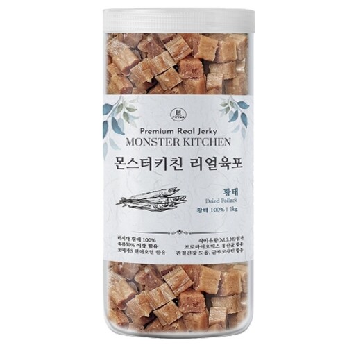 펫도매,몬스터 치킨 리얼육포 1kg 4종